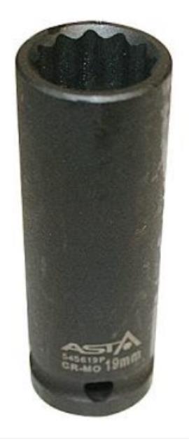 Ključ nasadni kovani 16 mm 12-ugaoni duboki prihvat 1/2" dužina 78 mm ASTA